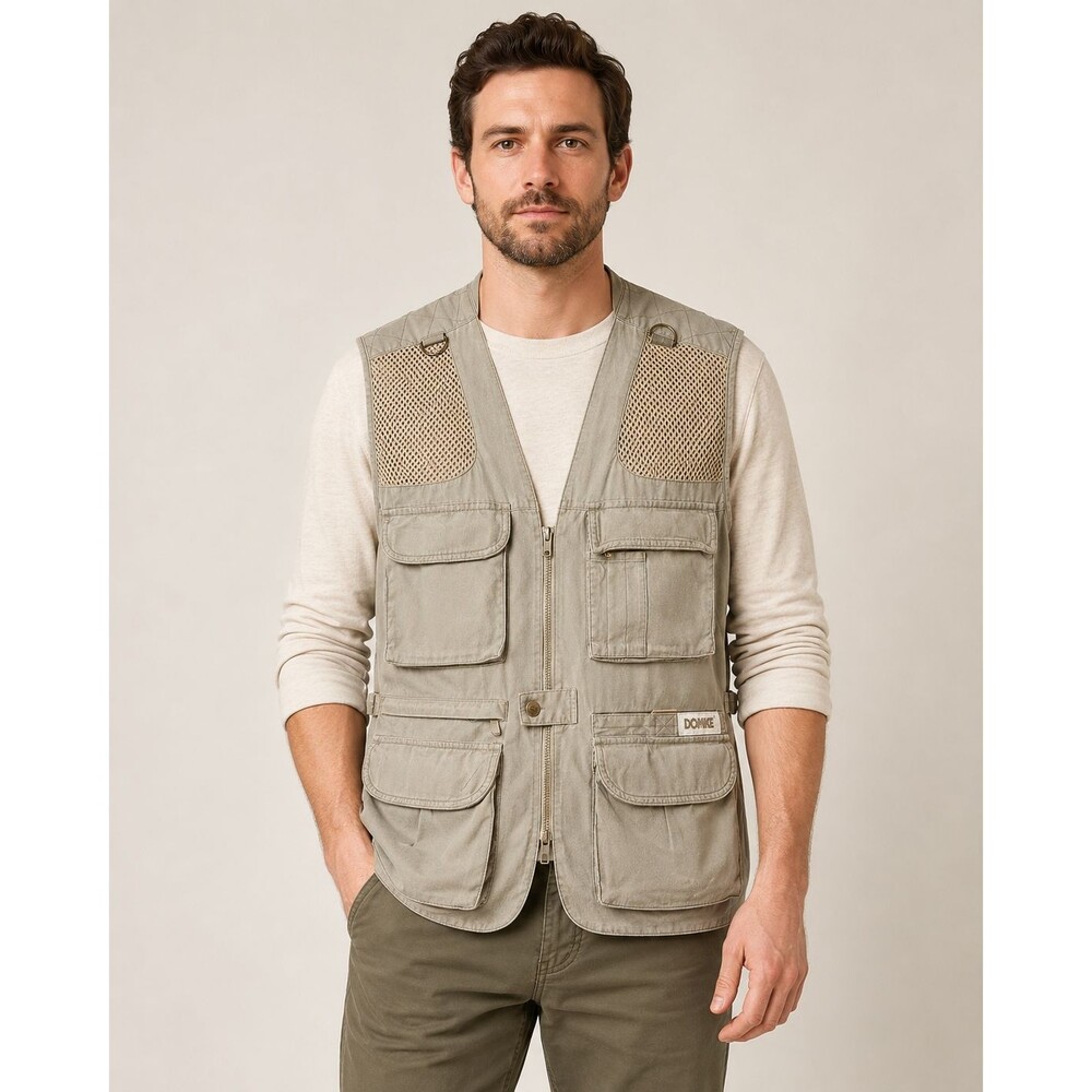 Domke PhotoGS Photographer Vest Mens M Khaki Y2K Utility Camera Safari